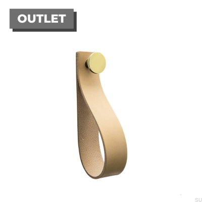 Loop Strap Vägghängare i naturläder med guld