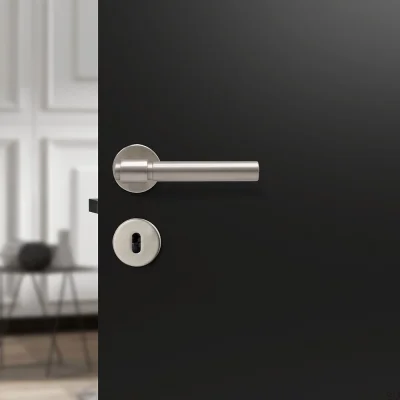 Helix 200 Slät Metall Silver Standard Skandinaviskt Dörrhandtag