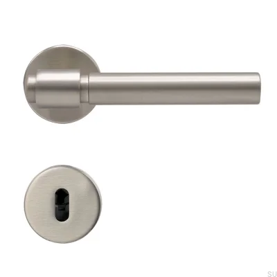 Helix 200 Slät Metall Silver Standard Skandinaviskt Dörrhandtag