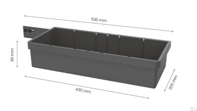 Bricka för ett skåp för rengöringsprodukter