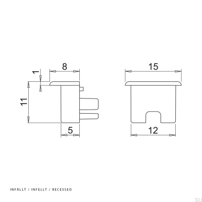 Monteringsklämmor för Nexus Recessed LED Profile