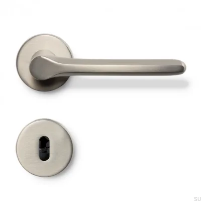 Sintra dörrhandtag Aluminium Silver Borstad Modullås
