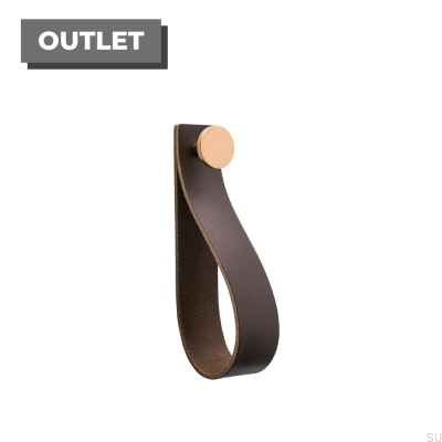 Vägghängare Loop Strap läderbrun med koppar