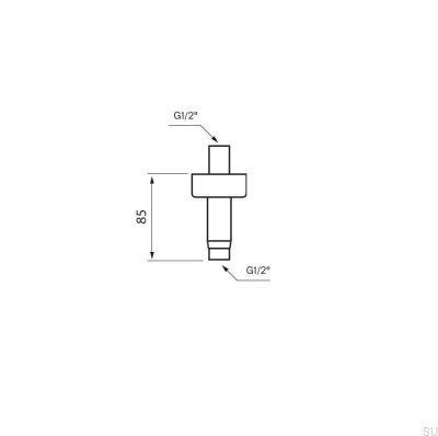 Takduscharm FL271-085 Mässing Svart Krom