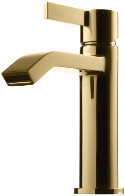 ARM071 tvättställsblandare, honungsguld mässing