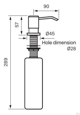 BI228 Tvåldispenser Mattsvart Mässing