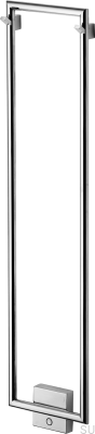 Badrumsradiator TW800-200, polerat kromstål