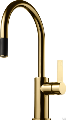 Köksblandare med utdragbar pip ARM375 Honung Guld Mässing