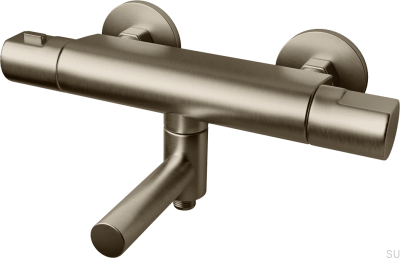 Termostatisk väggmonterad badkarsblandare ARM022-150 Mässing Borstad Nickel