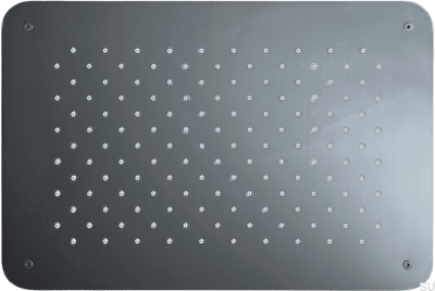 Rektangulärt regnduschmunstycke 370 x 250 ZSOF092 Mässing Svart Krom