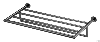 TA814 Mässing Svart Krom Borstad Handduksställ