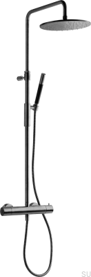 TVM7200-150 Duschset Mässing Svart Borstad Krom