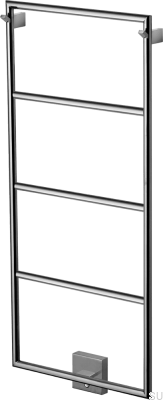 Badrumsradiator TW800-400 Stål Svart Krom PVD