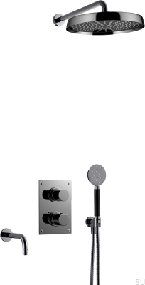 ARM7368 ED2 Mässing Svart Krom Duschset