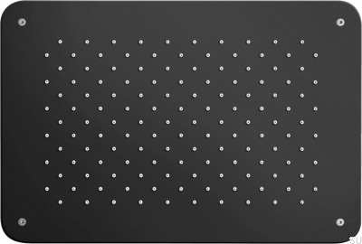 Rektangulärt regnduschhuvud 370 x 250 ZSOF092 Mattsvart mässing