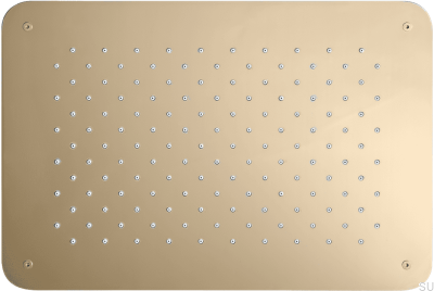 Duschmunstycke, rektangulär regndusch 370 x 250 ZSOF092, polerad mässing, omålad