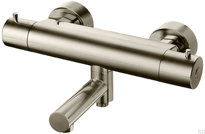 Termostatisk bad- och duschblandare EVM022-150 Borstad Nickel Mässing