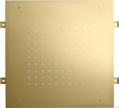 Duschmunstycke, rektangulär regndusch 400 ZSOF094, Mässing, Honungsguld