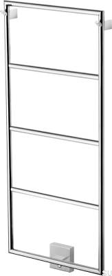 Badrumsradiator TW800-400, polerat kromstål