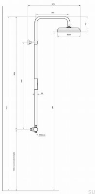 ARM5200-150 Duschset i mässing brons