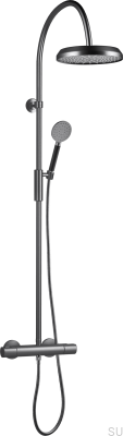 ARM5300-150 Mässing Svart Borstad Krom Duschset