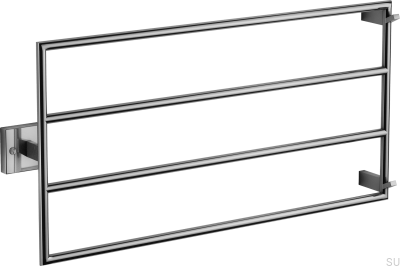 Badrumsradiator TW400-800 Stål Svart Krom PVD