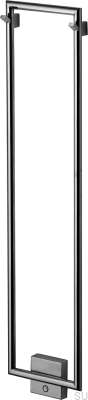 Badrumsradiator TW800-200 Stål Svart Krom