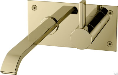 ARM008 Tvättställsblandare, honungsguld mässing