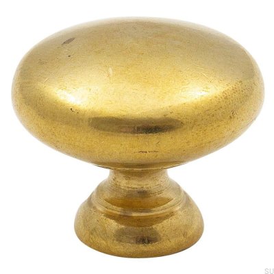 Möbelknopp 411 40 Guld Mässing Opolerad Omålad