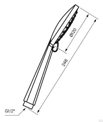 Duschmunstycke ZDOC104 Krom