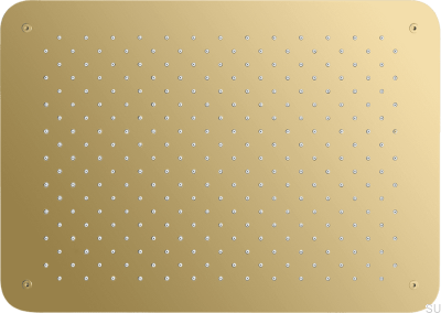 Duschmunstycke, rektangulär regndusch 450 x 320 ZSOF093, Mässing, Honungsguld