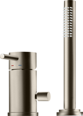 Badkarsblandare med duschmunstycke BI048 Borstad Nickel Mässing