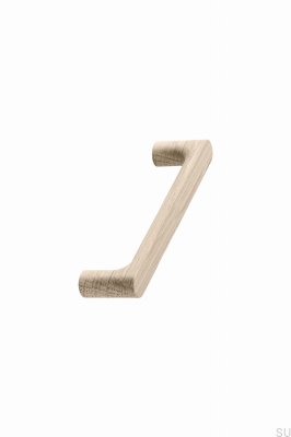 Avlångt möbelhandtag Pinta 128, trä, ek, olackerad