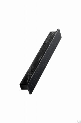 Avlångt möbelhandtag Shelter 160 Wooden Black Ash