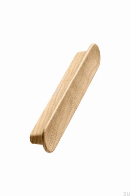 Avlångt möbelhandtag Tuba 256, Trä, Ek, Olackerad