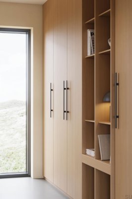 Avlångt möbelhandtag Japan 224 Wooden Black Ash