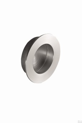 Infällt möbelhandtag Runt 50 Stål Silver Satin