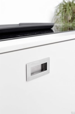 Infällt möbelhandtag Fyrkantigt 102 Silver Satin
