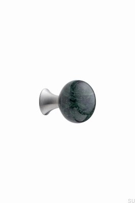 Bead Straight 28 Marble Green med Silver möbelknopp