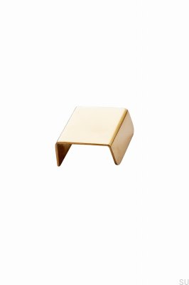 Möbelhandtag i patina 30 kant, guld, polerat, olackerat