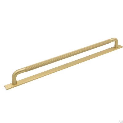 Avlångt möbelhandtag med en Helix 320 bricka Golden