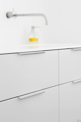 Edge Straight 350 Aluminium Chrome Möbelhandtag
