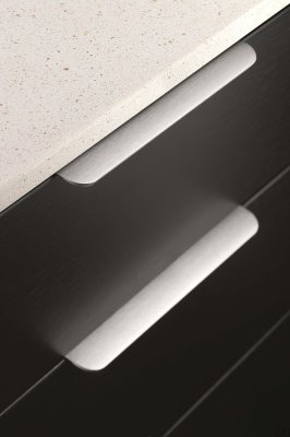Edge Round 350 Aluminium Silver Möbelhandtag