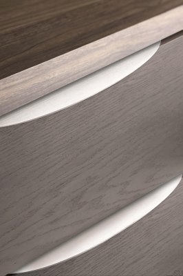 Edge Bow 350 Aluminium Silver Möbelhandtag