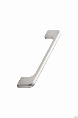 Doppia 128+160 längsgående möbelhandtag, aluminium, silver