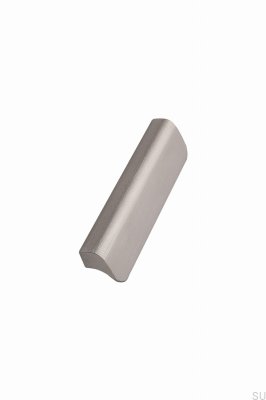 Avlångt möbelhandtag Fall 128 Aluminium Silver
