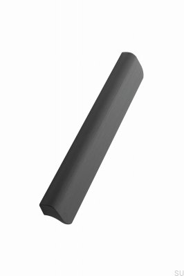 Höst 224 avlångt möbelhandtag, borstad, mattsvart aluminium
