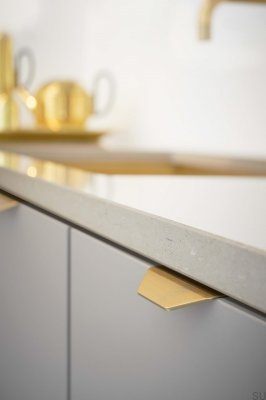 Blaze 2 20 kant möbelhandtag, borstad aluminiumguld