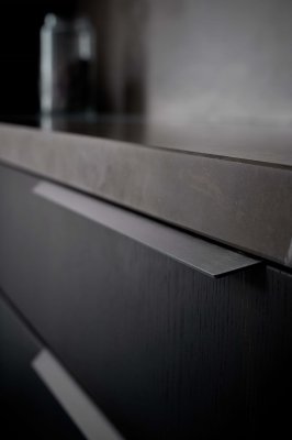 Blaze 2 kant möbelhandtag 2x160 Aluminium Antracit Borstad