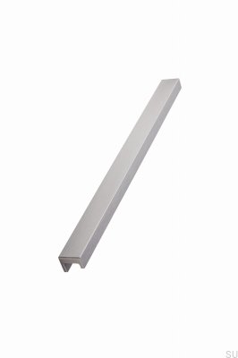 Avlångt möbelhandtag Station 320 Aluminium Silver